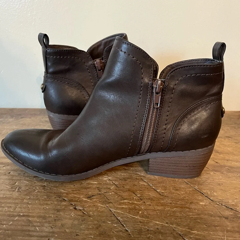 G by Guess Chocolate Ankle Booties